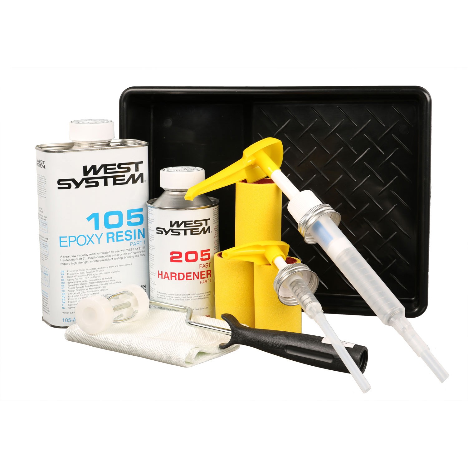 WEST SYSTEM Epoxidharz 105 A-Pack  + Verarbeitungszubehör